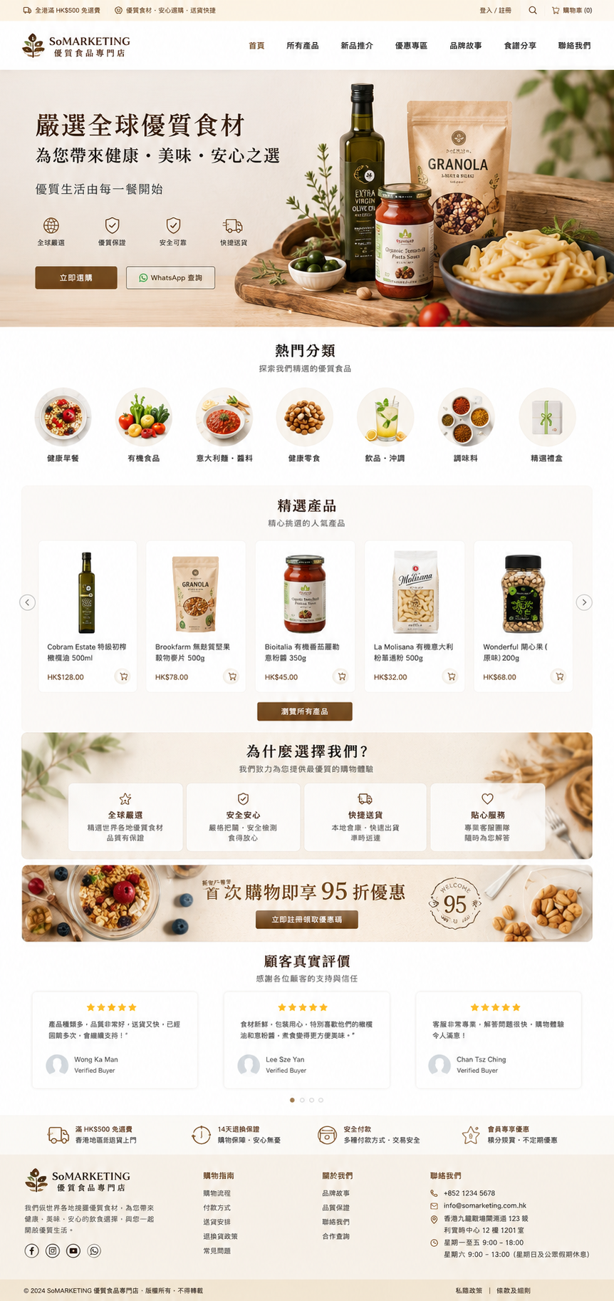 食品網店設計案例：Shopify 開店與優惠券系統設定